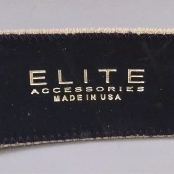 ESCADA ELITE ACCESSORIES Women’s Large Ornate Brass Tone Buckle Cowhide Belt L main image 14
